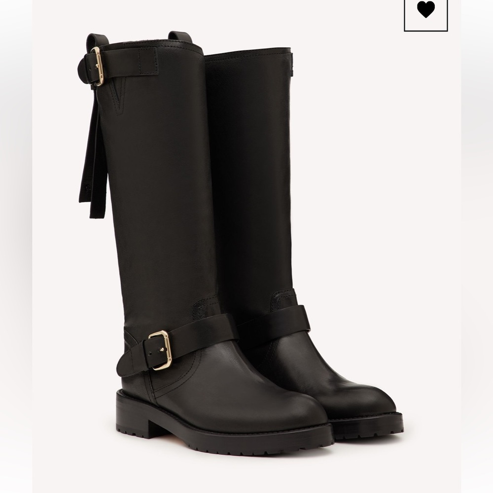 Black RedValentino biker boots
